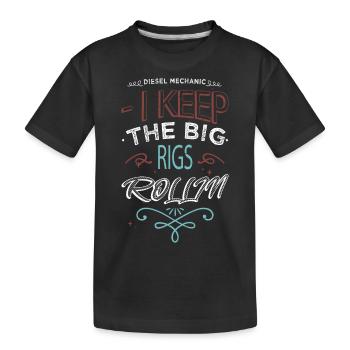 baseballsweatshirt baseballshirt - Kinder Premium Bio T-Shirt - Schwarz - Vorne