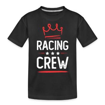 Équipage de course - T-shirt bio Premium Enfant - noir - Devant