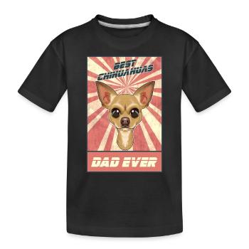 Meilleur papa Chihuahua Jamais Amoureux de Chihuahua - T-shirt bio Premium Enfant - noir - Devant