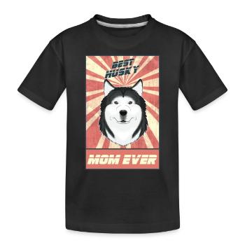 Best Siberian Husky Mom Ever I Husky Lover - Kids' Premium Organic T-Shirt - black - Front