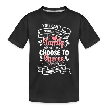 Liebe Familienmitglied Party Zuhause - Kinder Premium Bio T-Shirt - Schwarz - Vorne