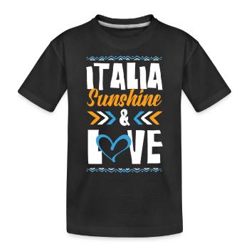 Italia Love - Kids' Premium Organic T-Shirt - black - Front