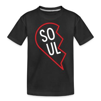 half heart (1/2) - Gift idea - Soulmate - Kids' Premium Organic T-Shirt - black - Front