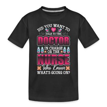 Doktor Medizin Notfall Herz - Kinder Premium Bio T-Shirt - Schwarz - Vorne