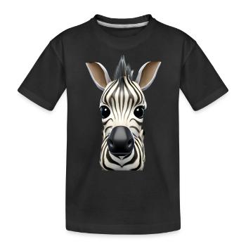 Joli design de zèbre - T-shirt bio Premium Enfant - noir - Devant
