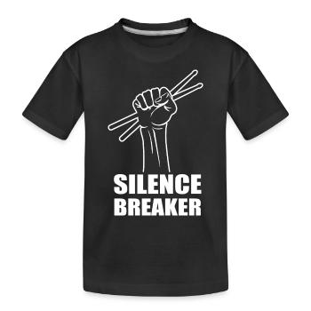 Batterie, Tambour, Musique, Instrument - T-shirt bio Premium Enfant - noir - Devant