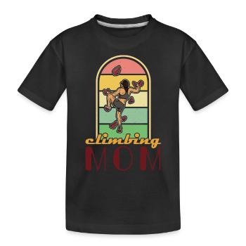Bouldering Climbing Sports Gym Wall - Kids' Premium Organic T-Shirt - black - Front