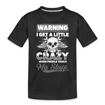 Do not touch - Kids' Premium Organic T-Shirt - black - Front