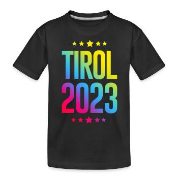 Tirol 2023 - Kinder Premium Bio T-Shirt - Schwarz - Vorne