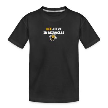 Abeille-lieve dans les miracles - T-shirt bio Premium Enfant - noir - Devant