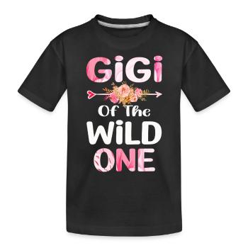 Gigi de The Wild One Fête des mères Maman Grand-mère - T-shirt bio Premium Enfant - noir - Devant