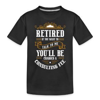 Rentner Oma Pension Senior - Kinder Premium Bio T-Shirt - Schwarz - Vorne