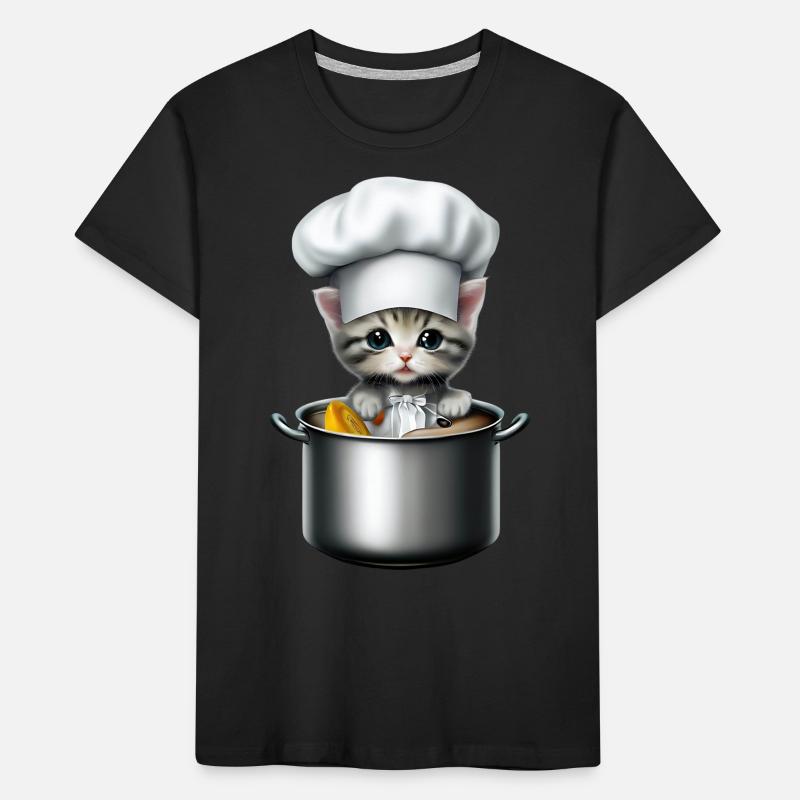 Chef Chat T-shirt bio Premium Enfant