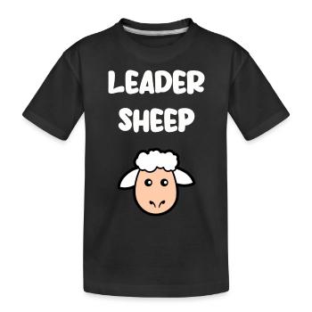 Leadersheep - Kids' Premium Organic T-Shirt - black - Front