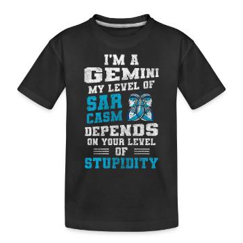 Zodiac sign zodiac element - Kids' Premium Organic T-Shirt - black - Front