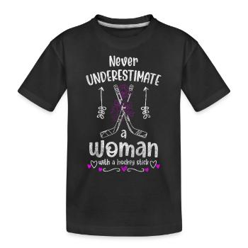 Hockey Team Players Skate - Kids' Premium Organic T-Shirt - black - Front