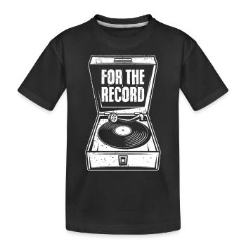 For The Record Retro House Party A Disc Jockey - Kinder Premium Bio T-Shirt - Schwarz - Vorne