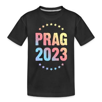 Prag 2023 - Kinder Premium Bio T-Shirt - Schwarz - Vorne
