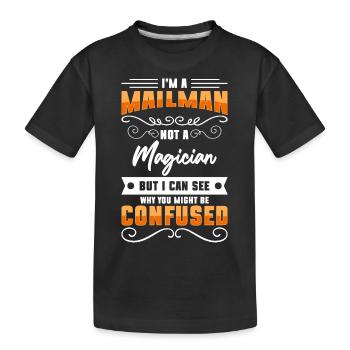 Service de messagerie d’expédition de facteur - T-shirt bio Premium Enfant - noir - Devant