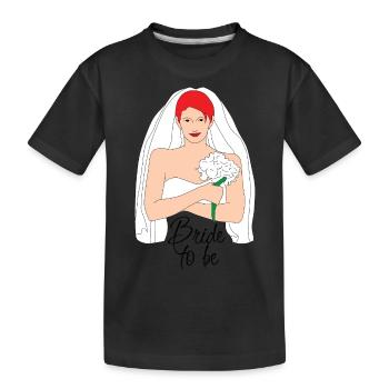 bride to be rot 2 - Kinder Premium Bio T-Shirt - Schwarz - Vorne