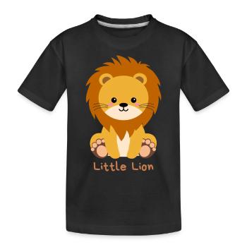 Petit Lion - T-shirt bio Premium Enfant - noir - Devant