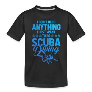 Diving scuba diving - Kids' Premium Organic T-Shirt - black - Front