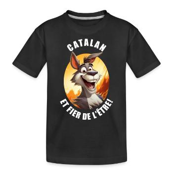 Catalan et fier de l'être - T-shirt bio Premium Enfant - noir - Devant
