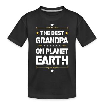 Bester Opa Spruch - Kinder Premium Bio T-Shirt - Schwarz - Vorne