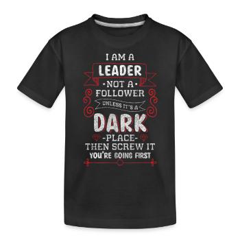 Chief Head of Department Employee - Kids' Premium Organic T-Shirt - black - Front