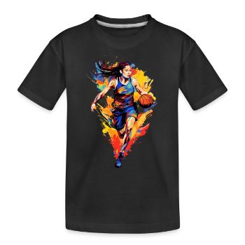 Basketball Women Basketball Player - Kids' Premium Organic T-Shirt - black - Front
