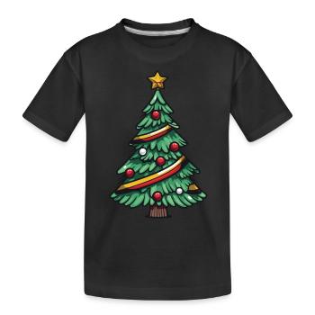 Arbre de Noël Noël - T-shirt bio Premium Enfant - noir - Devant
