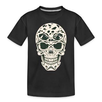 SKULL - Kids' Premium Organic T-Shirt - black - Front