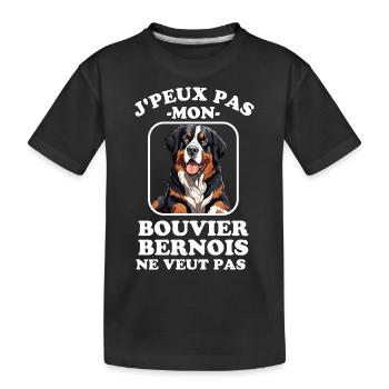 Chien de race bouvier bernois chien doux - T-shirt bio Premium Enfant - noir - Devant