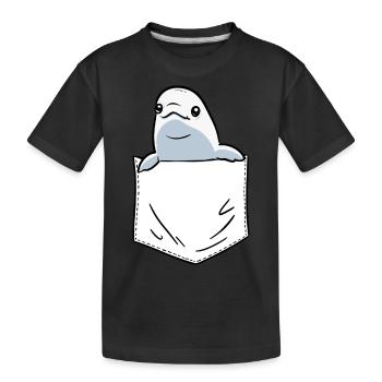 Weißwal Beluga Wal - Kinder Premium Bio T-Shirt - Schwarz - Vorne