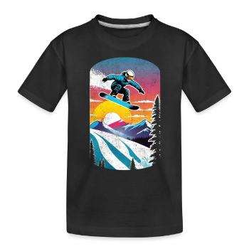 snowboard neige et ski - T-shirt bio Premium Enfant - noir - Devant