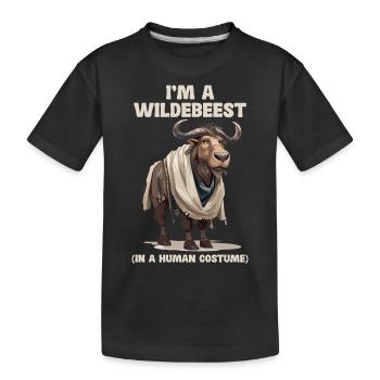 Ich Bin Ein Gnu Witziges Halloween Kostüm Gnu - Kinder Premium Bio T-Shirt - Schwarz - Vorne