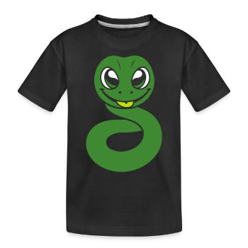 Little Snake Humor - Kids' Premium Organic T-Shirt - black - Front