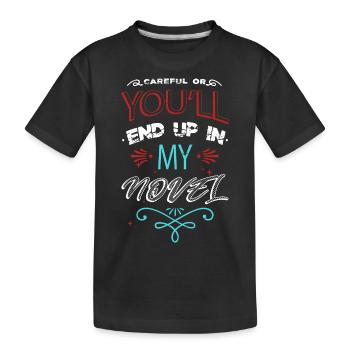 Editeur Fun School Book Lover Déclaration Dictons - T-shirt bio Premium Enfant - noir - Devant