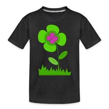 Lucky Clover - Kids' Premium Organic T-Shirt - black - Front