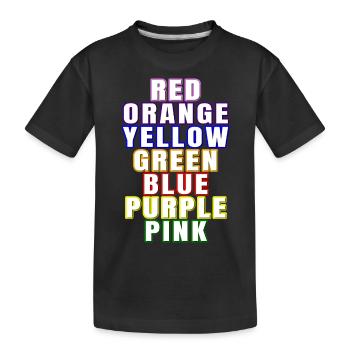 Farben Des Regenbogens - Lustiges ROYGBIV - Kinder Premium Bio T-Shirt - Schwarz - Vorne