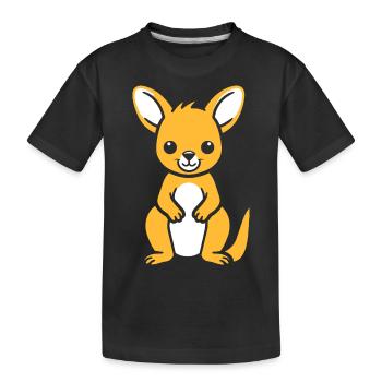 kangourou - T-shirt bio Premium Enfant - noir - Devant