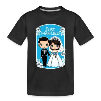 Just Married - Zur Hochzeit - Kinder Premium Bio T-Shirt - Schwarz - Vorne