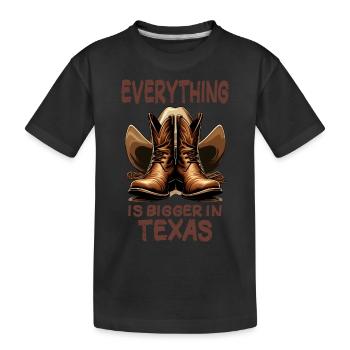 Everything is Bigger in Texas - Kids' Premium Organic T-Shirt - black - Front
