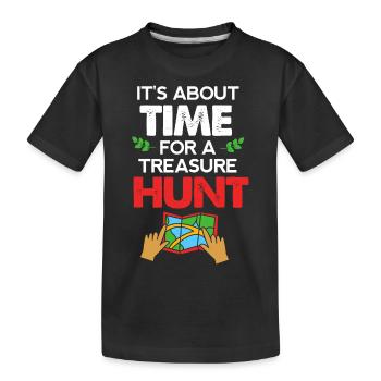 Geocaching Geocache Geocacher - Kids' Premium Organic T-Shirt - black - Front