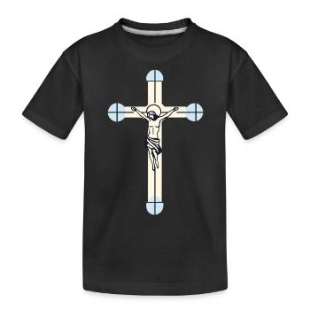 symbol crucifix - T-shirt bio Premium Enfant - noir - Devant