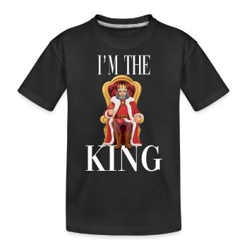 Ich bin der König - Kinder Premium Bio T-Shirt - Schwarz - Vorne