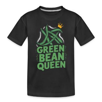 Grüne Bohnen - Kinder Premium Bio T-Shirt - Schwarz - Vorne
