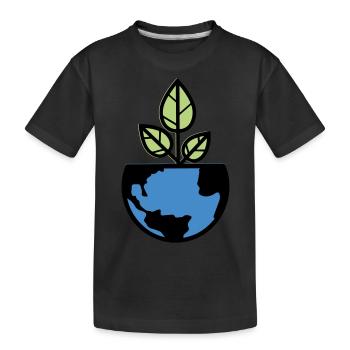 planet erde - Kinder Premium Bio T-Shirt - Schwarz - Vorne