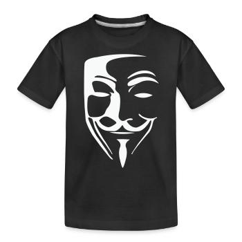 Anonymous Mask - Kids' Premium Organic T-Shirt - black - Front