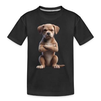Dog grim 3 - Kids' Premium Organic T-Shirt - black - Front